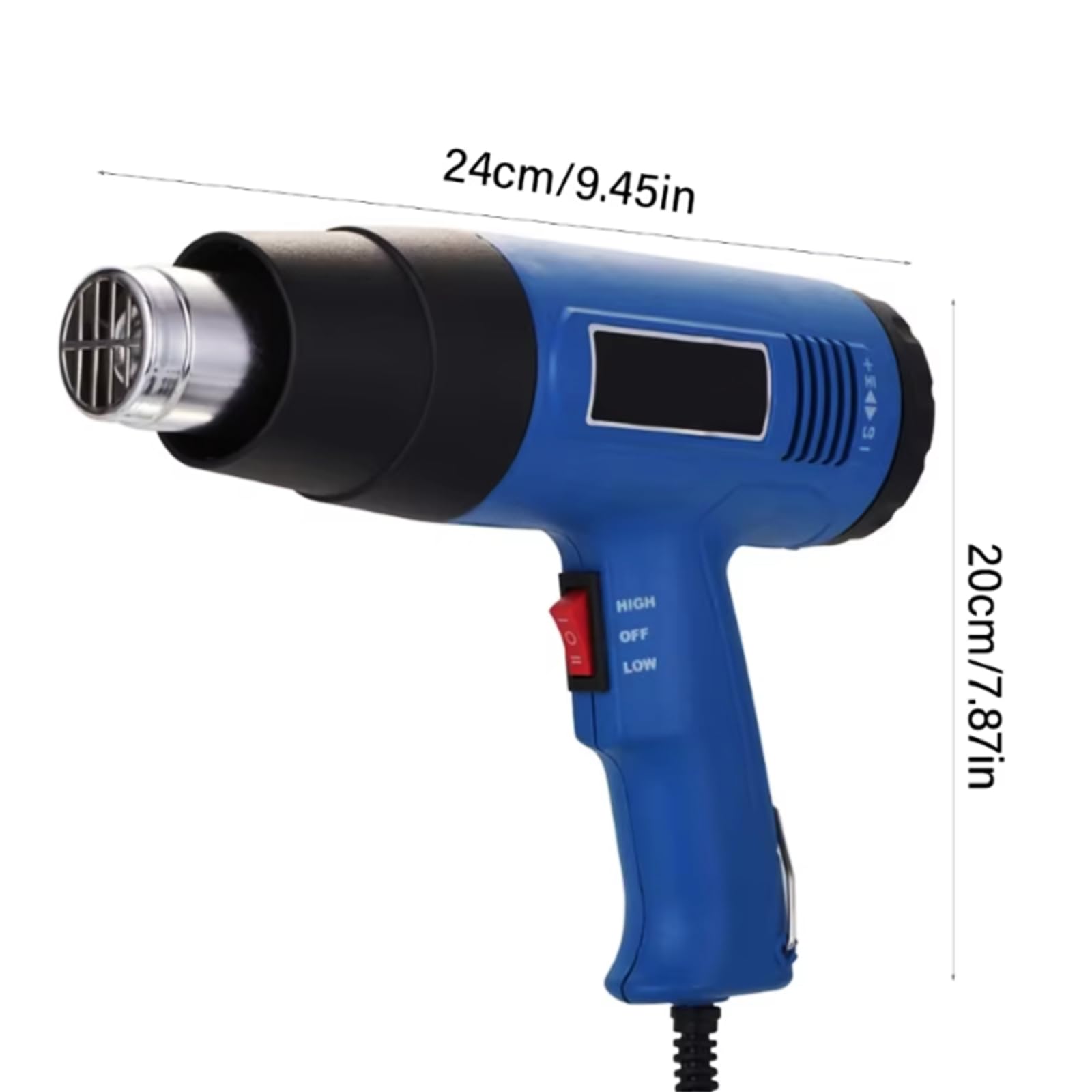2024 Nouveau Pistolet Thermique pour Gaine thermorétractable 1600 W Sèche-Cheveux pour Soudure Souffleur Thermique Outils d'emballage rétractable pour Gaine thermorétractable, Emballage