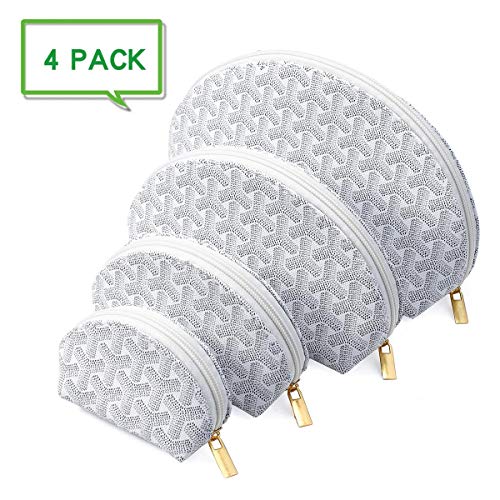 Luxury Make Up Bag Shell Shape Cosmetic Toiletry Travel Bags including 4 Size Bag (White)