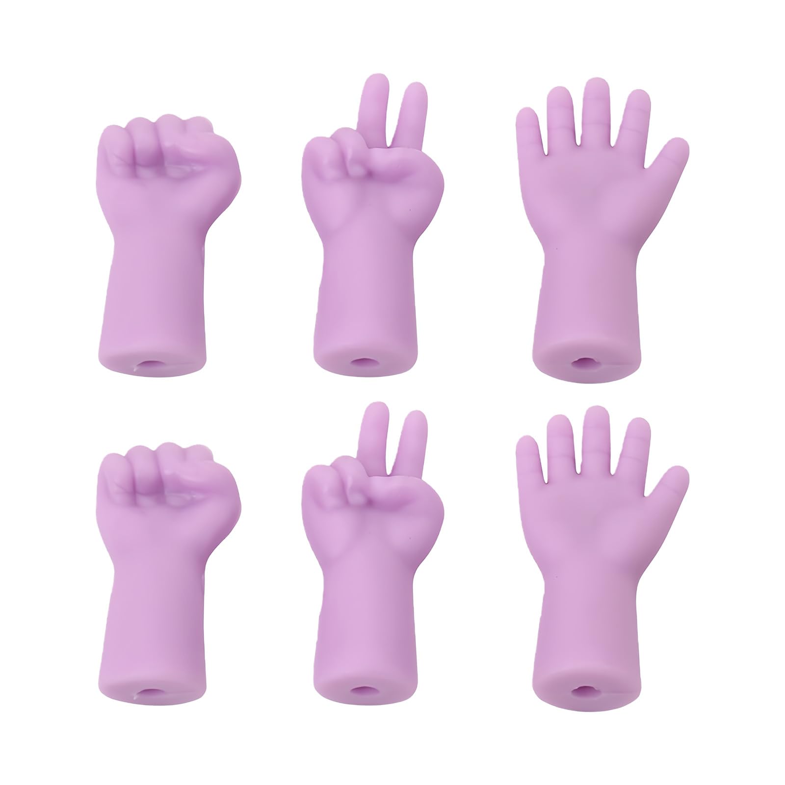 Yhplxyuus 6Pcs Crochet Hook Point Stoppers Hand Shape Needle Tip Stoppers Knitting Point Protectors for Weaving Caps Crochet Protectors Tip