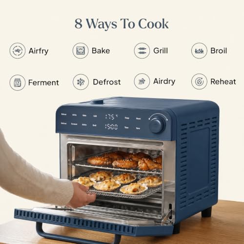 Image of Ember MarvelOven 8-in-1 Smart Oven | Air Fry, Bake, Grill & Ferment | MistFlow Steam Technology | HexaWand Even Heating | Blue