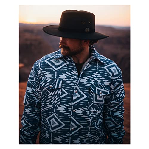 Image of Outback Trading Company Men's Ronan 29761 Cotton Warm Outdoor Casual Western Berber Lined Snap Closure Long Sleeve Jacket
