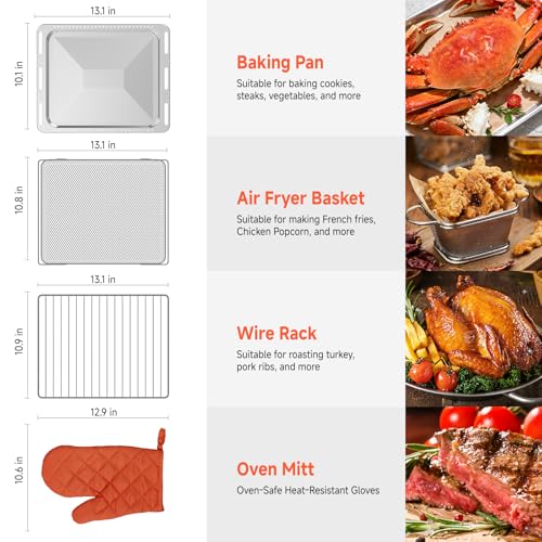 Image of OUNIN 24L Steam and Air Fryer Combo Countertop Oven,11-in-1 Convection Baking and Steam,Bake,Broil,Dehydrate,304 Stainless Steel,Fast Cooking with Precise Electronic Temperature Control,for Gifting
