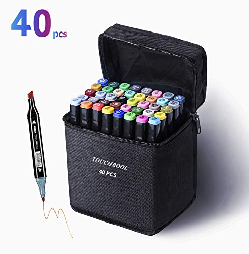 Juego de rotuladores permanentes de doble punta, color 40 colores