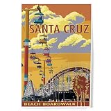 Lantern Press Santa Cruz, California, Beach Boardwalk, 8x12 Inch Art Print Wall Decor