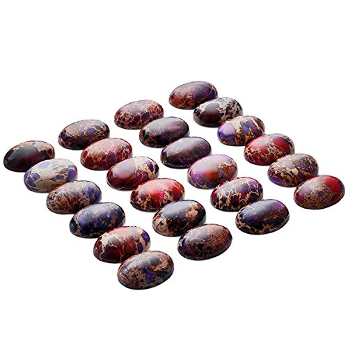 Nupuyai 2 pezzi gemme Cabochons piatto retro