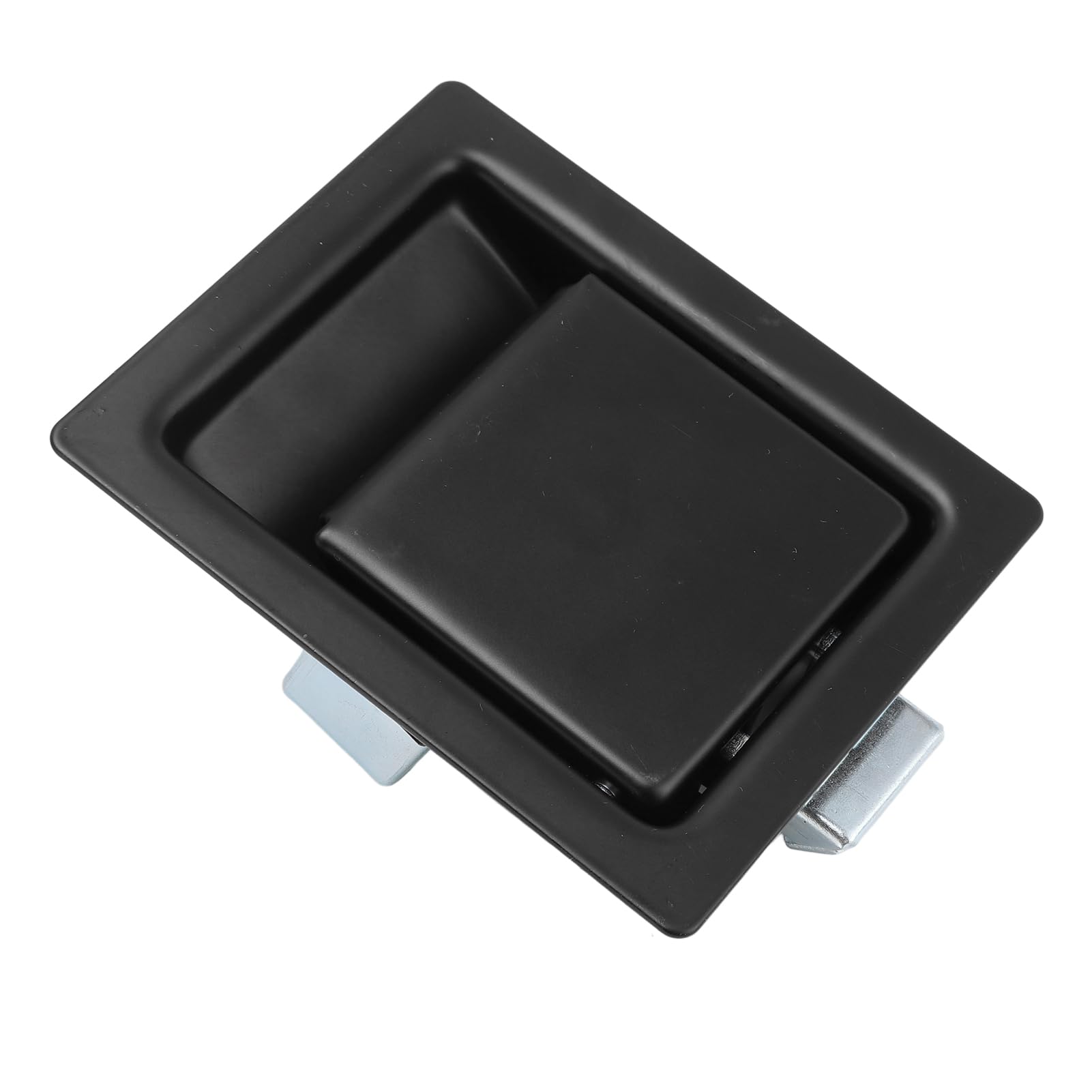 Caja de herramientas de montaje empotrado de acero al carbono con mango de paleta para camión RV con lengüeta de bloqueo de acero inoxidable y 127X102mm 2 uds