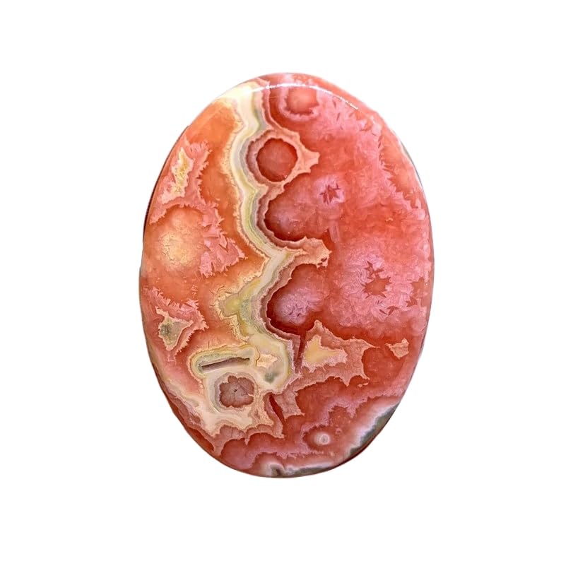 Rhodochrosite naturelle 50x34mm d'exception, cabochon en vrac pour haute joaillerie