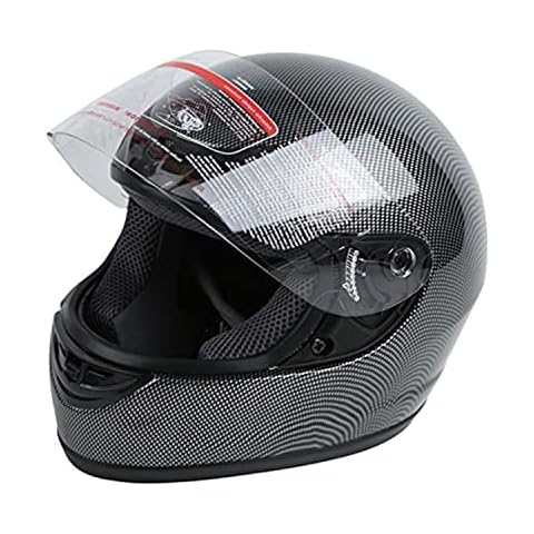 TCT-MOTORPARTS Motorcycle Motocross Flip Up Helmet Full Face DOT Helmet Adult Carbon Fiber Street Bike ATV Helmet for Women Men Large Cover