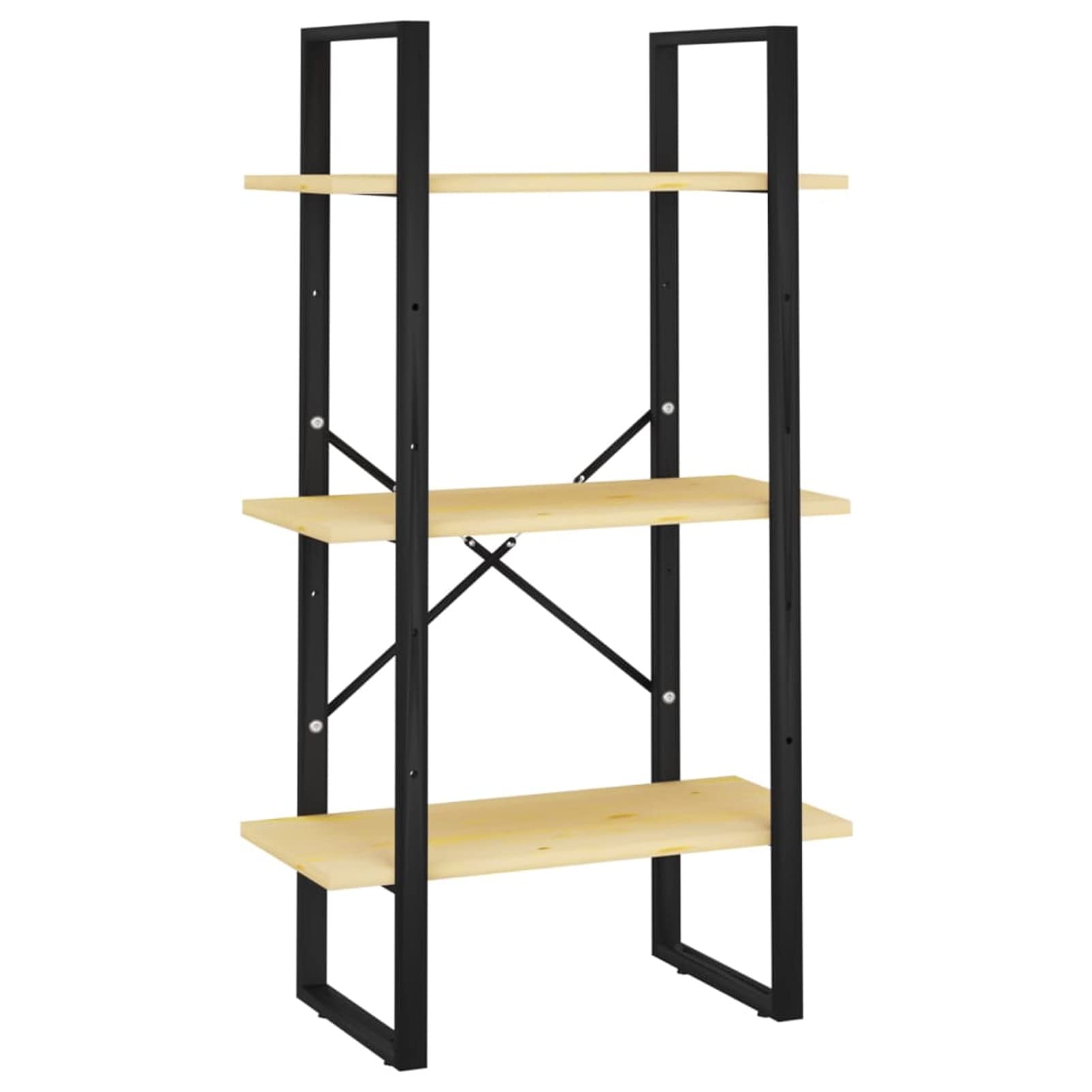 Lagerregal, Regal Kinderzimmer, Bookshelf, Leiterregal, Standregal, Wandregal, Aktenregal, DVD Regal, 60x30x105 cm Massivholz Kiefer