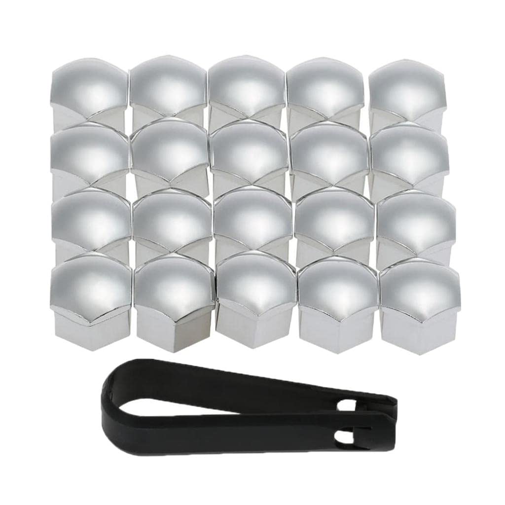 ATORSE® 20Pcs Universal 17Mm Wheel Nut Covers Lug Nut Caps Screw Protector Silver-image-49