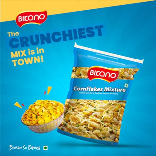 Image of Bikano Cornflake Mixture | Crispy & Crunchy Snacks | Cornflakes Namkeen 400g (Pack of 2)