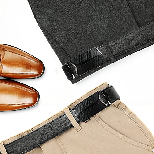 Image of Lavemi Men's Real Leather Ratchet Dress Belt with Automatic Buckle,Elegant Gift Box