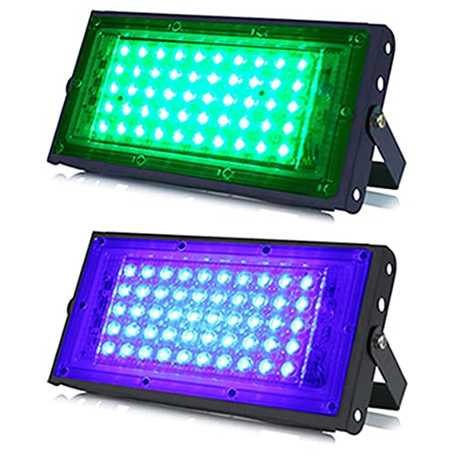 Image of MLD 10w Led Flood Lights IP66 Waterproof Indoor Outdoor Led Brick Focus Street Light Multi color Combo Set | Green, Blue | Pack of 2