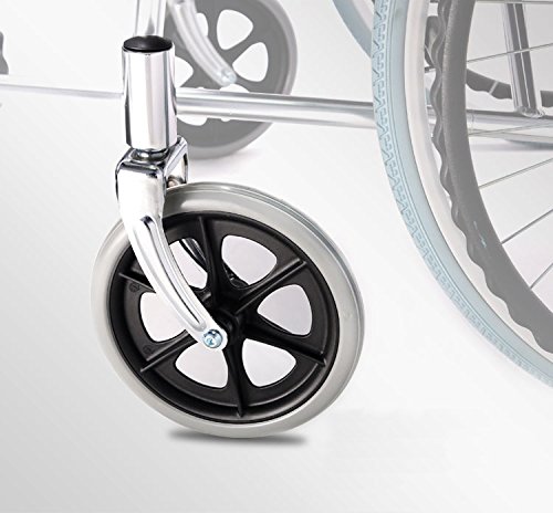 Polironeshop Ligera Inklapbare rolstoel voor personen met fysieke beperkingen en ouderen, zwart/oranje - Image 5