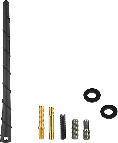 Miniatura 4 de ONE250 Antena de núcleo de cobre en espiral de 8 pulgadas, compatible con motocicletas Harley Davidson, Street Glide, Road Glide, Road King, Electra