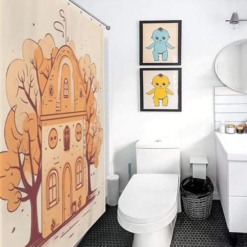 Rideau de douche de qualité supérieure en tissu imperméable et décoratif