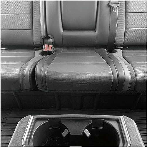 CLQWIAS Under Rear Seat Seat Storage Box Black for Chevy for Silverado 1500 14-19 for Silverado 2500HD 3500HD 15-19 for GMC for Sierra 1500 14-19 for Sierra 2500HD 3500HD 15-19 consoles and or