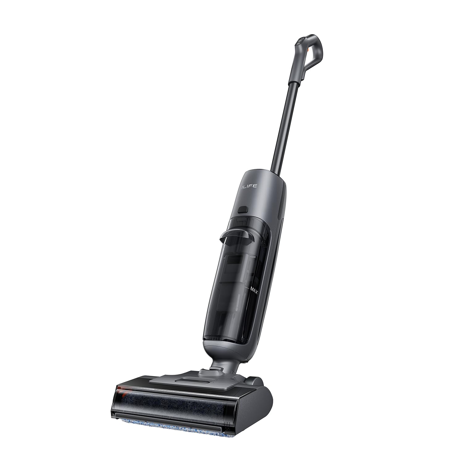 ILIFE W90 Pro Handheld Vacuum Cleaner, Dry & Wet, Larger Dual Tanks, Powerful Suction, One-Click Self-Cleaning, Real-time LED Display, Noise-Reduction & Shock-Absorbing, Washable Floor Head & Filters-image-9