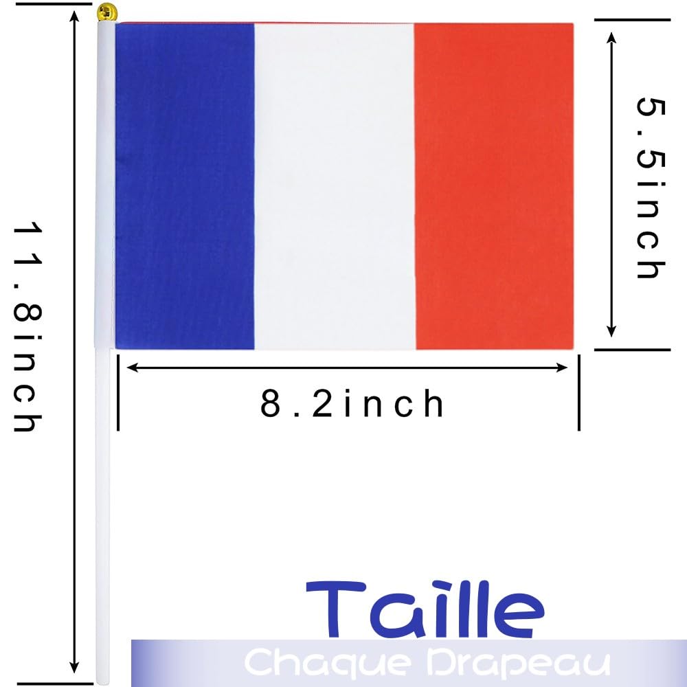 BESPORTBLE 50pièces Mini Drapeaux Carrés Rouge Décoration De Fête Et Événements Flags à Agiter Pour Célébrations