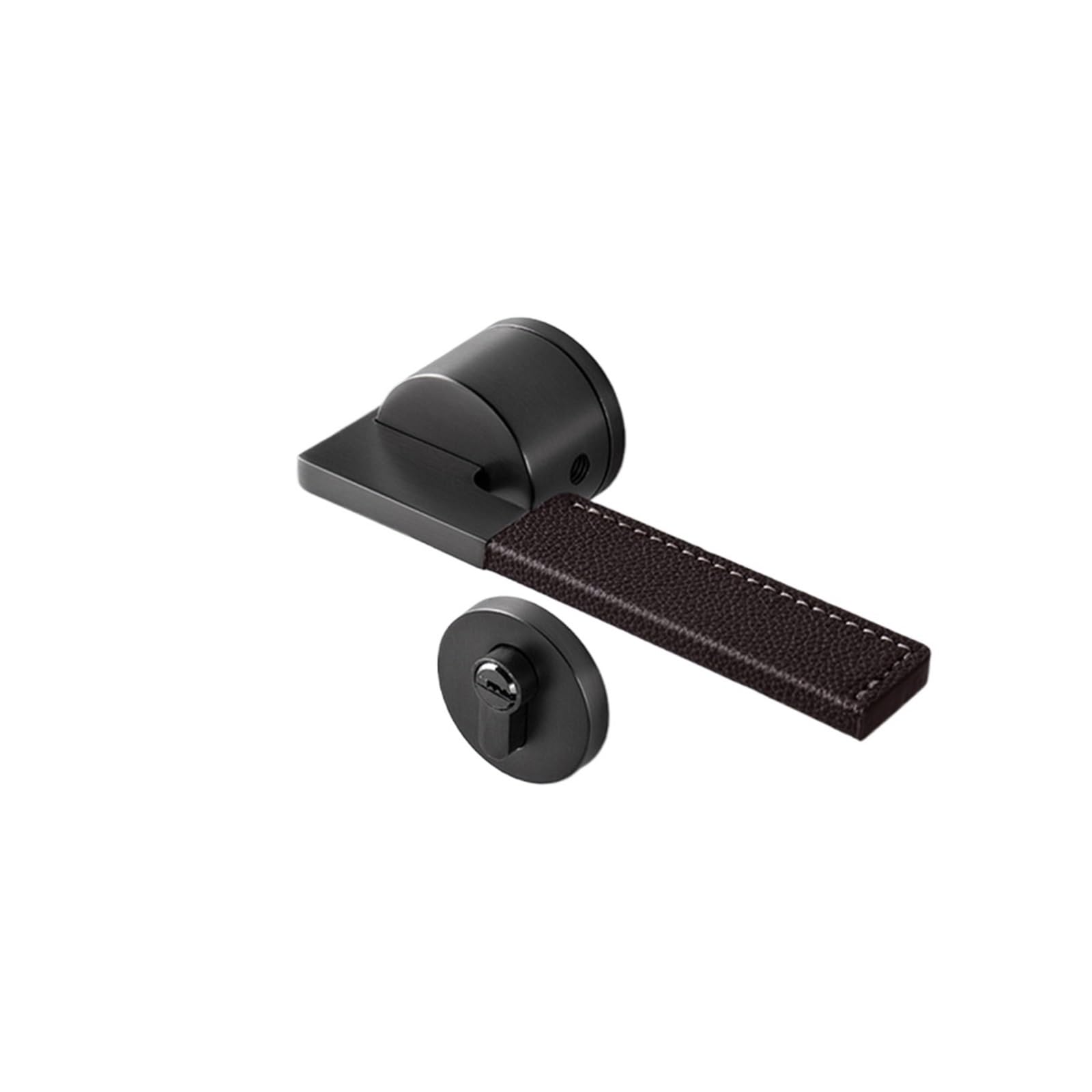 Black Minimalist Magnetic Silent Split Lock Bedroom Handle