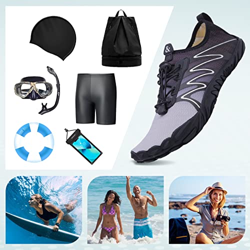 Image of ziitop Water Shoes for Men Women Beach Barefoot Swim Rock Climbing Pool Shoes Socks, Anti-Slip Breathable Quick Dry Lightweight Slip-on, Outdoor Sport Hiking Walking Boating Fishing Diving Surfing
