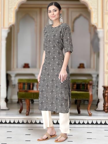 Image of Tee Projekt Versatile Crepe Kurti & Pant Set for Women Printed Kurta Set