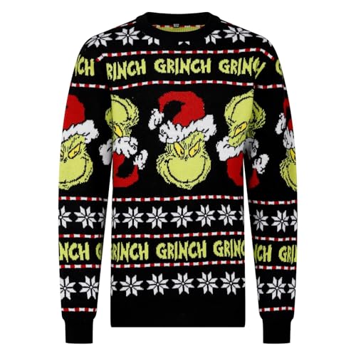 Ex UK Store Kids Christmas Jumper Grinch Design Boys Girls Xmas Festive Top 9 to 15 Years (11-12y)