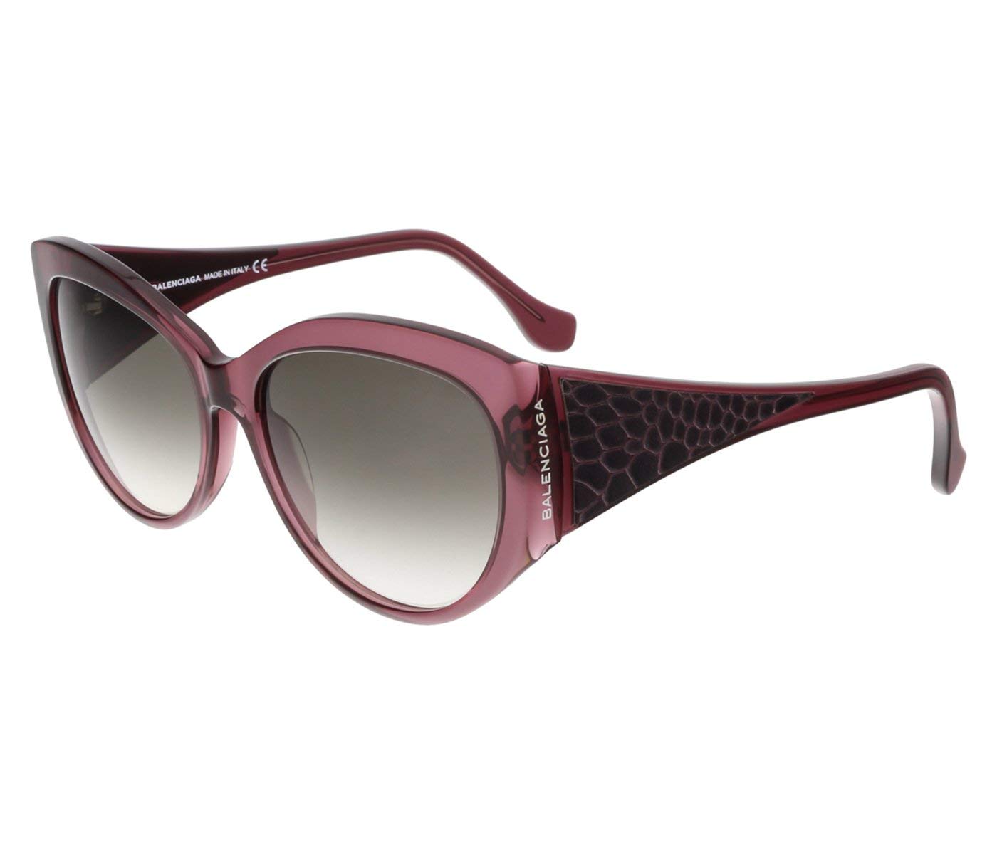 AUTHENTIC BALENCIAGA Sunglasses BA 23 81B Violet / Smoke Gradient Lens Balenciaga Square-Frame Acetate Sunglasses at Amazon Women main image 4