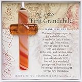 On Your First Grandchild Keepsake Glass Cross Gift for New Grandparents