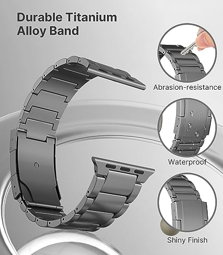 MoKo Upgraded Titanium Watch Band, Compatible with Apple Watch Ultra 3/ Ultra 49mm - Image 4