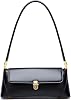zhongningyifeng Small Clutch Shoulder Bag for Women Leather Mini Tote Handbag Purse with Buckle Closure