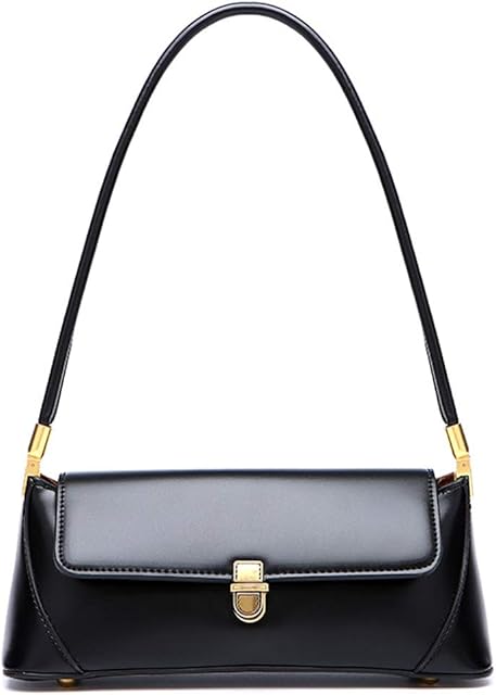 zhongningyifeng Small Clutch Shoulder Bag for Women Leather Mini Tote Handbag Purse with Buckle Closure