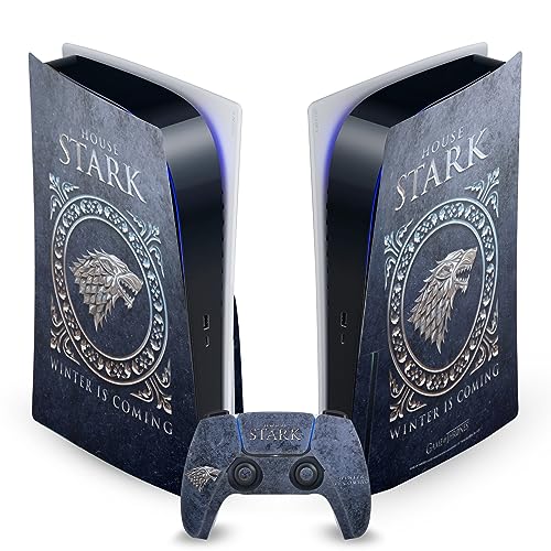 Autocollant PS5 Game of Thrones Vinyle Plaque Frontale et Manette Skin Console Standard HBO