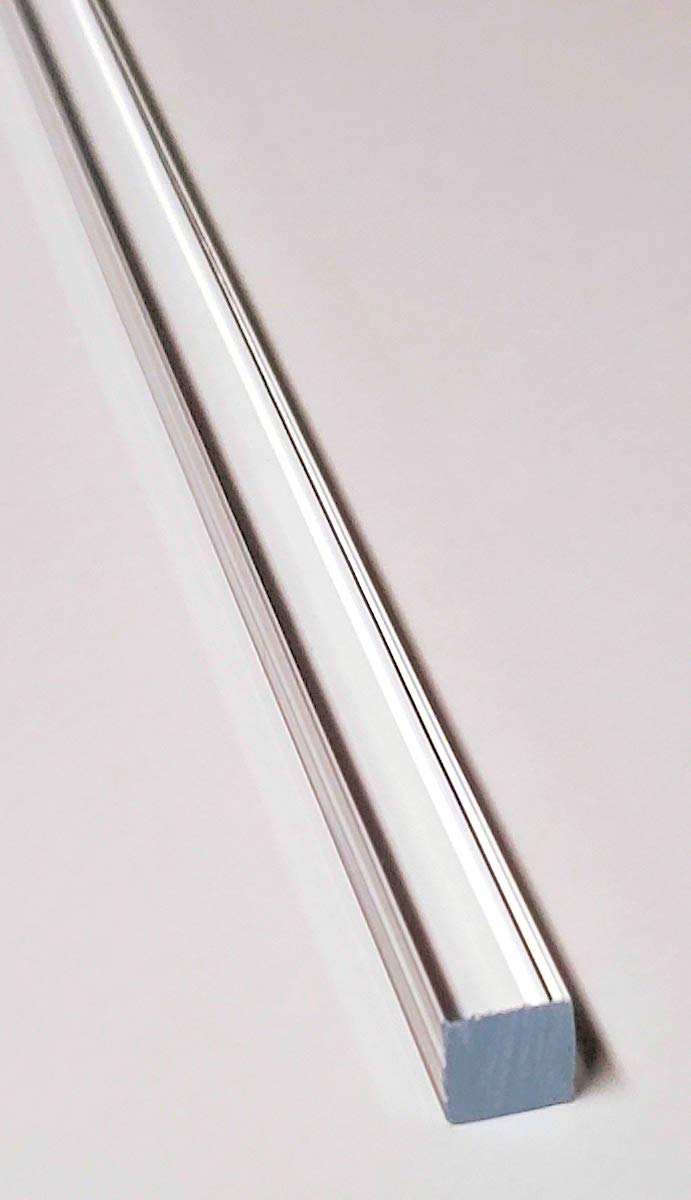 1 Pc 3/8” x 3/8" x 36” Long Square Clear Acrylic PLEXIGLASS Plastic Rod - .375" - 9.5mm x 9.5mm