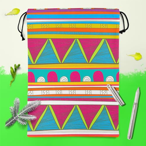 Image of ArtzFolio Tribal Art D5 | Reusable Sack Bag | Bag for Gym, Storage, Vegetable & Travel