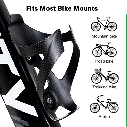 Hualong Carbon Water Bottle Cage Bicycle Bike Water Bottle Cage Drink Cup Holder For Mountain Road Bike Ultra Light Specialized Bottle Cage Black Matte 2 Pack #TOP2