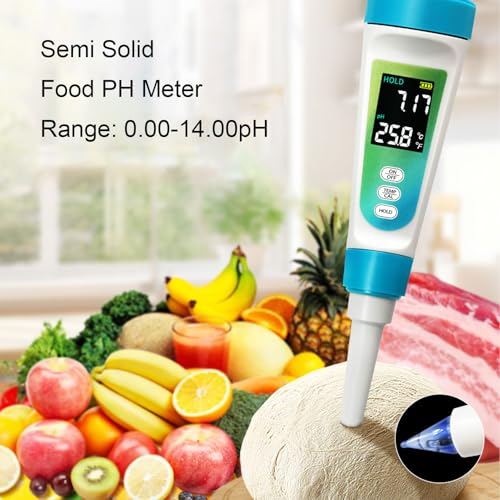 PH-mètre de température pour aliments avec mesure haute précision de 0 à 14 pH