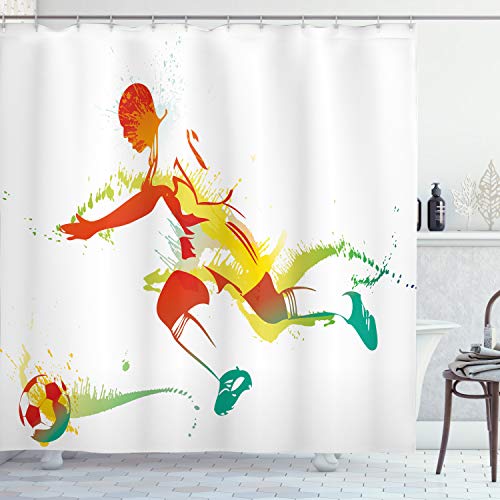 ABAKUHAUS Sala de Adolescentes Cortina de Baño, Jugador de fútbol de