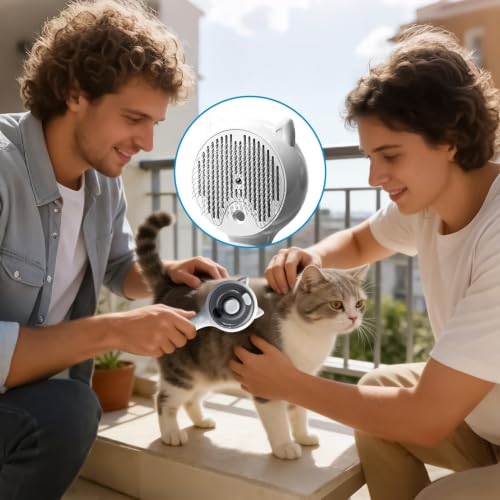 Cepillo de pelo para perros con sistema de vapor suave de silicona 2
