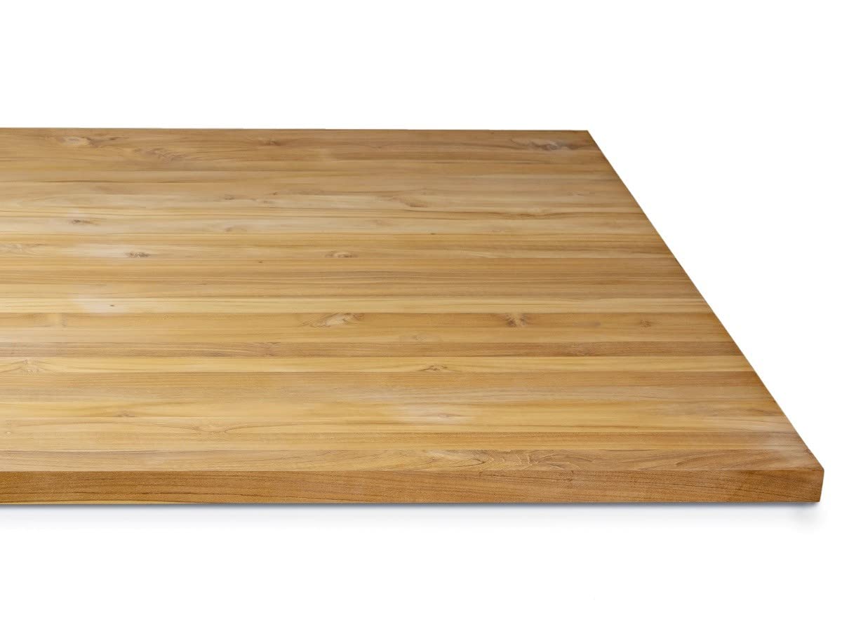 Teak Massivholz Tischplatte 30mm Stärke/Arbeitsplatte/Möbelbauplatte/Regalboden/Zuschnitt/FSC® 100% keilgezinkt