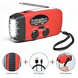 ♬【POWERBANK】 -- Das Solar Kurbelradio mit 300 MAh Batterie kann als Powerbank für Handy, Pad und MP3 aufladen,durch Kurbel-Dynamo oder Solar-Panel auch. Es ist ideal für Notfälle,Wandern,Camping und Ourdoor.