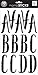 me & my BIG ideas mambiSTICKS Themed Stickers - The Happy Planner Scrapbooking Supplies - Upper Case Alphabet -Black with White Trim - Perfect for Scrapbooking & Paper Crafts - 10 Sheets
