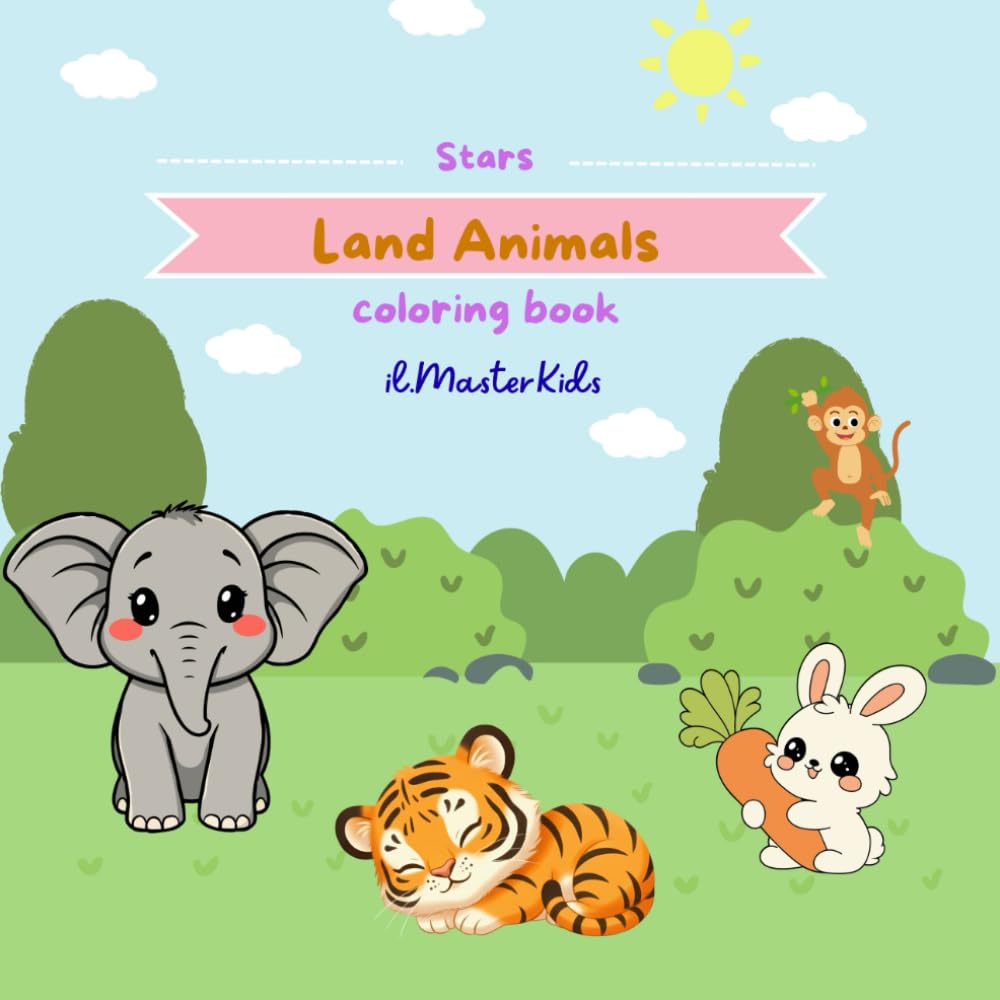 Land Animals: coloring book