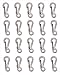 Mini Skater 20PCS Mini Hanging Buckle Spring Backpack Clasps Climbing Carabiners Metal Hook EDC Keychain Camping Bottle Hooks Paracord Tactical Survival Gear (Gun Grey)