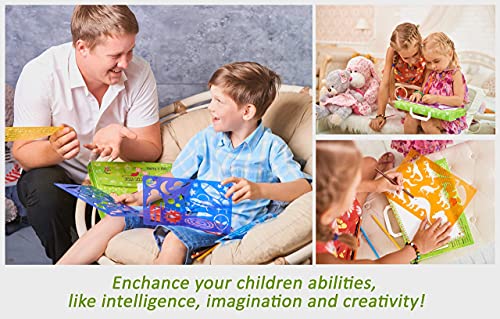 Drawing Stencils Set For Kids (54 Piece) - Arts And Crafts For Girls & Boys - Best Gifts For Kids - Ideal Creativity Kit & Travel Activity #TOP5