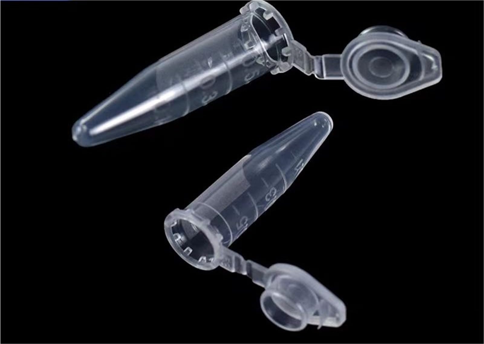 1000 unids/Lote 0,5 ml Laboratorio Claro Marca en Forma de V Tubo de centrífuga de plástico a Escala