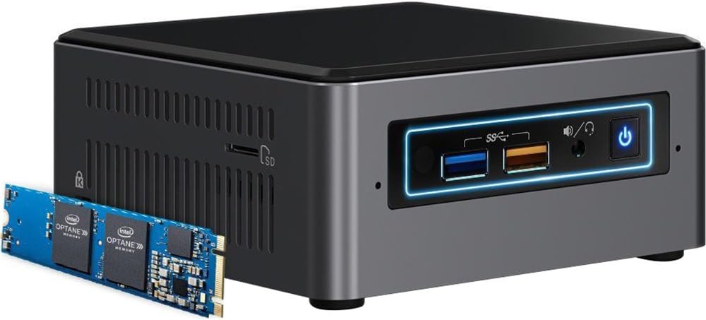 Intel BOXNUC7I5BNHX1 NUC Kit with 16GB Optane Memory Preinstalled Desktop Computer Barebones System