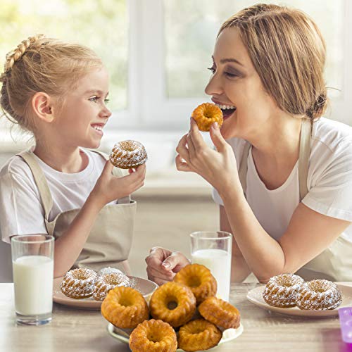 Mity Rain Mini Cake Pan - Silicone Fluted Tube Cake Pans European Grade Non Stick Fancy Molds For Jello, Cupcake, Doughnut Donut, Cornbread, Brownie (Set Of 3) #TOP3