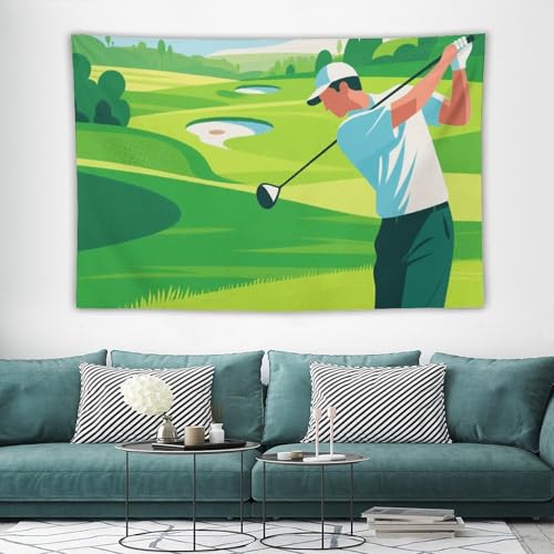 Tapisserie golf boheme maccbn grand modele vintage pour relooker votre salon