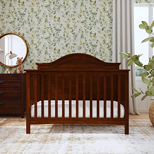 Image of Carter's by DaVinci Nolan 4-in-1 Convertible Crib in Espresso, Greenguard Gold Certified, 57.5x30.8x47 Inch (Pack of 1)